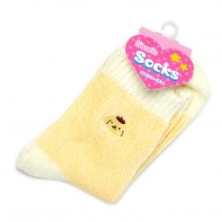 Japan Original Characters Pompompurin Embroidered Chenille Ankle Socks