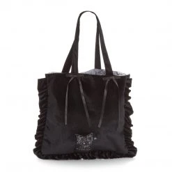 Japan Original Kuromi Velvet Tote Bag (Midnight MeloKuro)