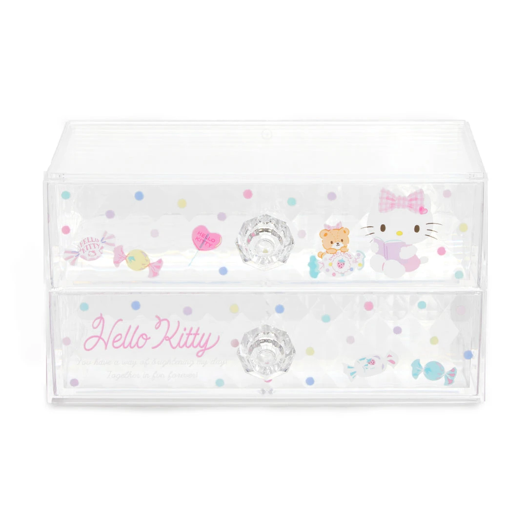 Japan Original Hello Kitty 2-Drawer Desk Organizer 3 Japan Original Hello Kitty 2-Drawer Desk Organizer