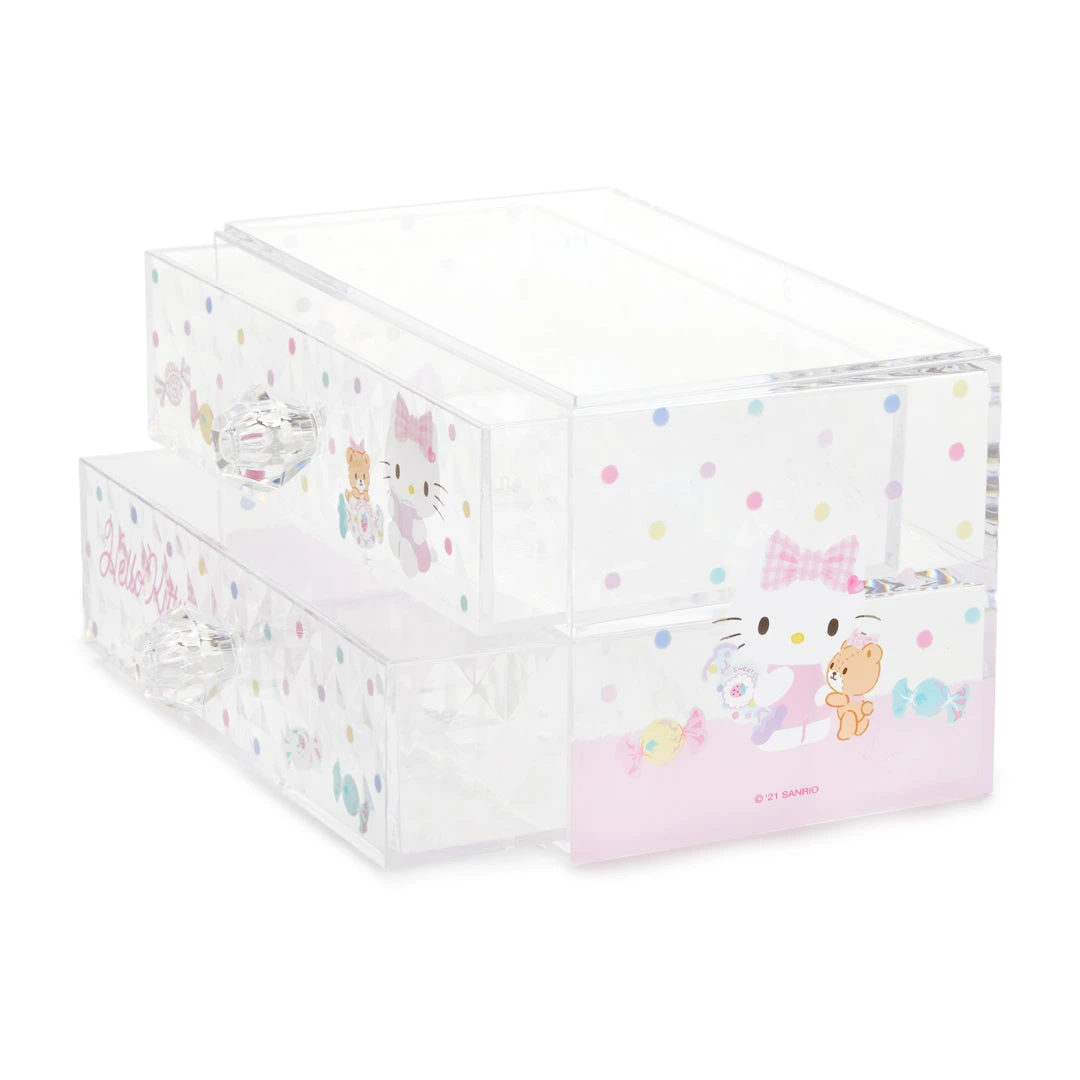 Japan Original Hello Kitty 2-Drawer Desk Organizer 4 Japan Original Hello Kitty 2-Drawer Desk Organizer