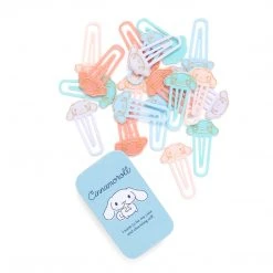 Japan Original Characters Cinnamoroll Paperclips With Storage Tin (Smokey Colors Series)