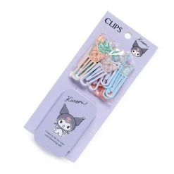 Japan Original Kuromi Paperclips With Storage Tin (Smokey Colors Series) Characters