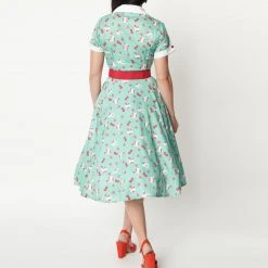 Hello Kitty X Unique Vintage Swing Dress (Mint)