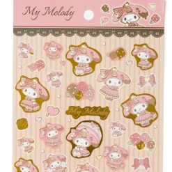 Sanrio Original My Melody Gold Accent Sticker Sheet New