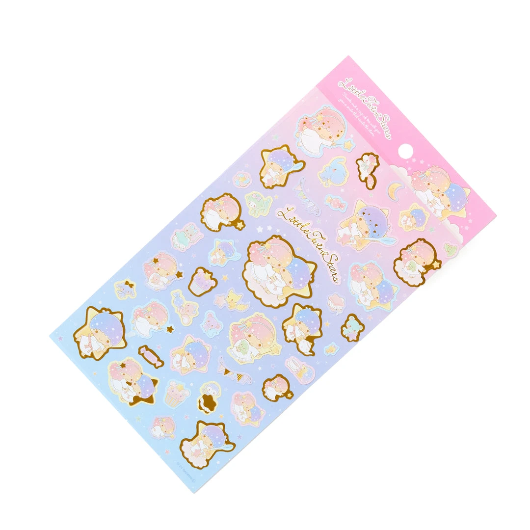 Sanrio Original LittleTwinStars Gold Accent Sticker Sheet 3 Sanrio Original LittleTwinStars Gold Accent Sticker Sheet