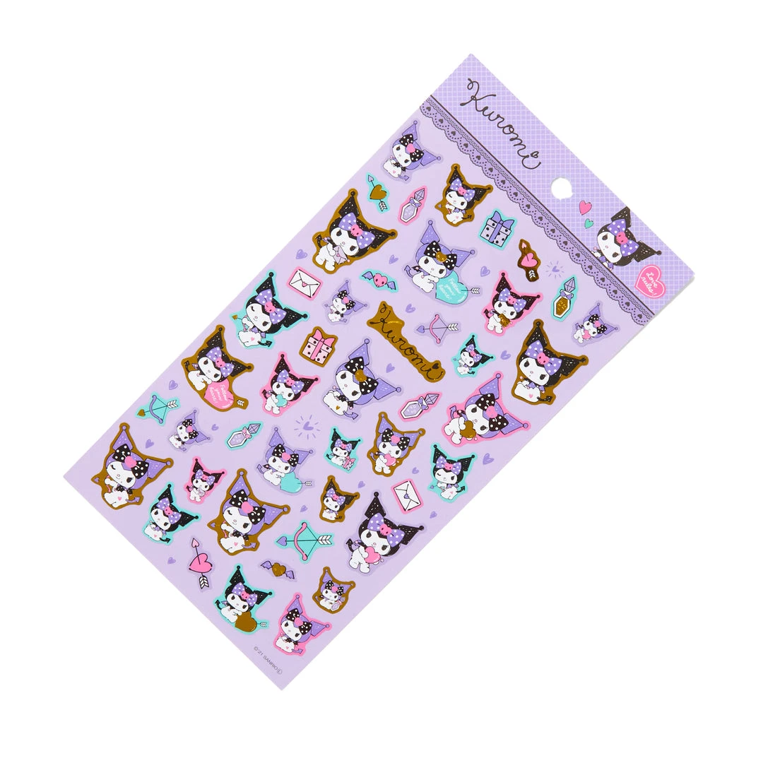 Sanrio Original New Kuromi Gold Accent Sticker Sheet 3 Sanrio Original New Kuromi Gold Accent Sticker Sheet