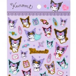 Sanrio Original New Kuromi Gold Accent Sticker Sheet 7 Sanrio Original New Kuromi Gold Accent Sticker Sheet
