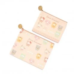Japan Original Sanrio Characters Flat Zipper Pouch Set (Bear Series) New