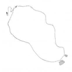 Global License Hello Kitty Silver Embossed Charm Necklace