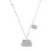 Global License Hello Kitty Silver Embossed Charm Necklace