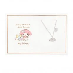 Global License Characters My Melody Silver Embossed Charm Necklace