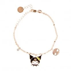 Global License Kuromi Gold Enamel Charm Bracelet