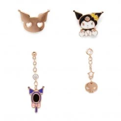 Global License Kuromi Gold Earring Set (Set Of 4) Bags+