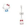 Global License Hello Kitty "Cake" Silver Earrings (Set Of 2)