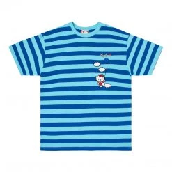 Apparel Hypland X Hello Kitty Balloons Striped Tshirt Blue