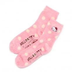 NAKAJIMA CORPORATION Hello Kitty Fuzzy Polka-dot Socks