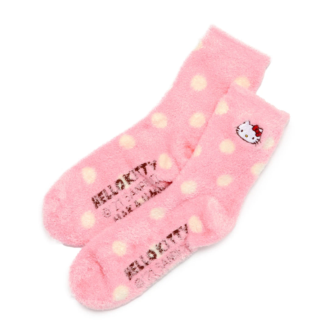 NAKAJIMA CORPORATION Hello Kitty Fuzzy Polka-dot Socks 3 NAKAJIMA CORPORATION Hello Kitty Fuzzy Polka-dot Socks