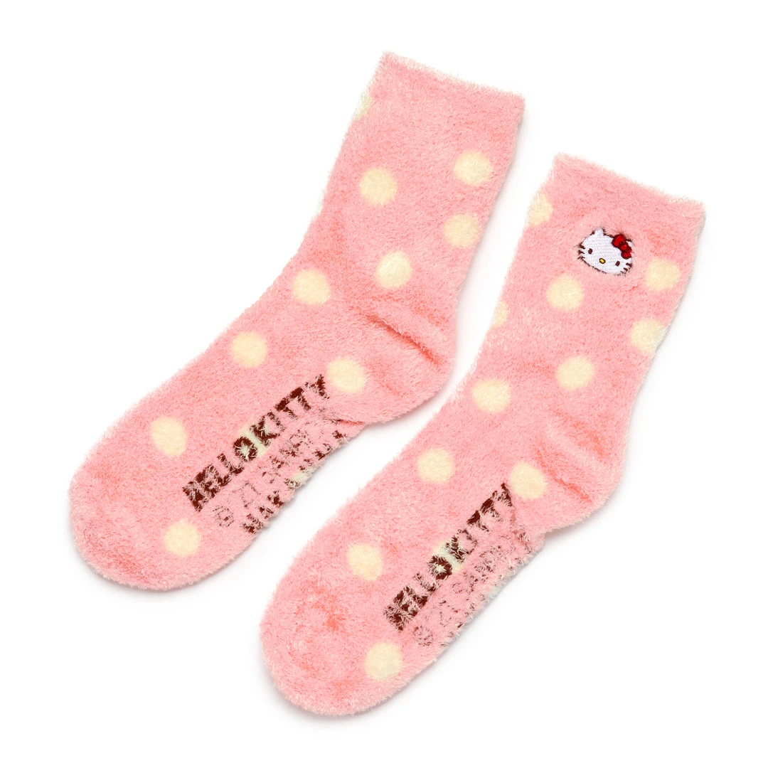 NAKAJIMA CORPORATION Hello Kitty Fuzzy Polka-dot Socks 5 NAKAJIMA CORPORATION Hello Kitty Fuzzy Polka-dot Socks