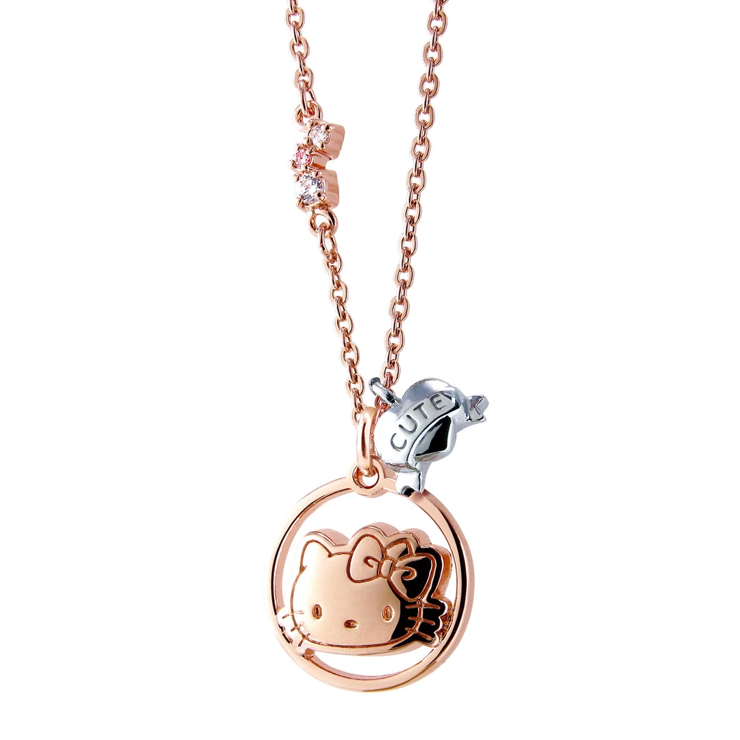 2Sweet X Hello Kitty Cutie Silver Rose Gold Necklace Characters 3 2Sweet X Hello Kitty Cutie Silver Rose Gold Necklace Characters