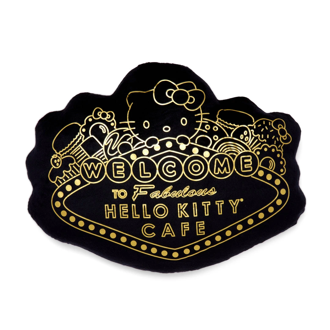 JACK NADEL Hello Kitty Cafe Las Vegas Throw Pillow (Black) Characters 3 JACK NADEL Hello Kitty Cafe Las Vegas Throw Pillow (Black) Characters