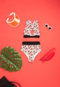 Lolli Swim X Hello Kitty Kitty Cross Top: Black