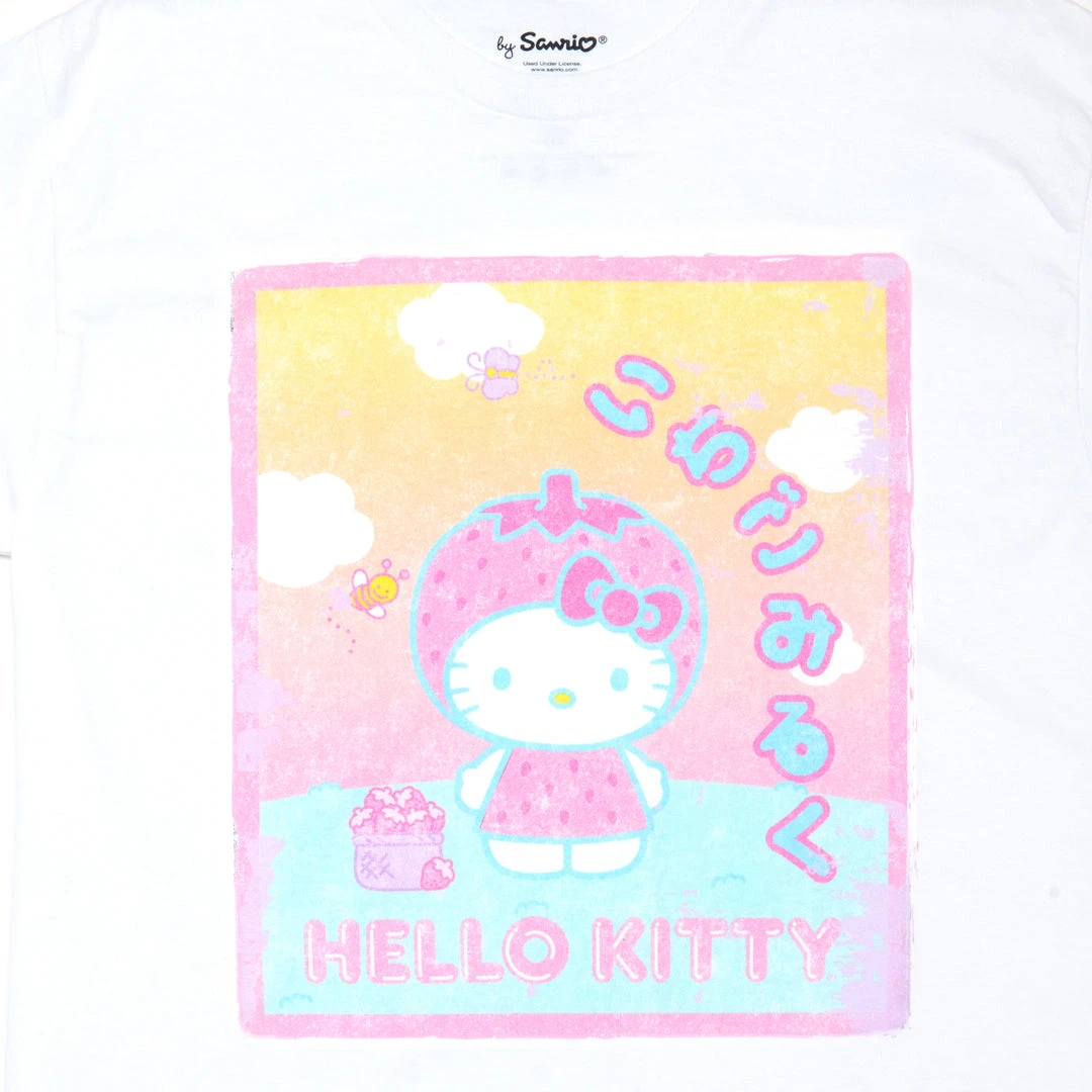 Printful Hello Kitty Strawberry Milk Tee Characters 4 Printful Hello Kitty Strawberry Milk Tee Characters