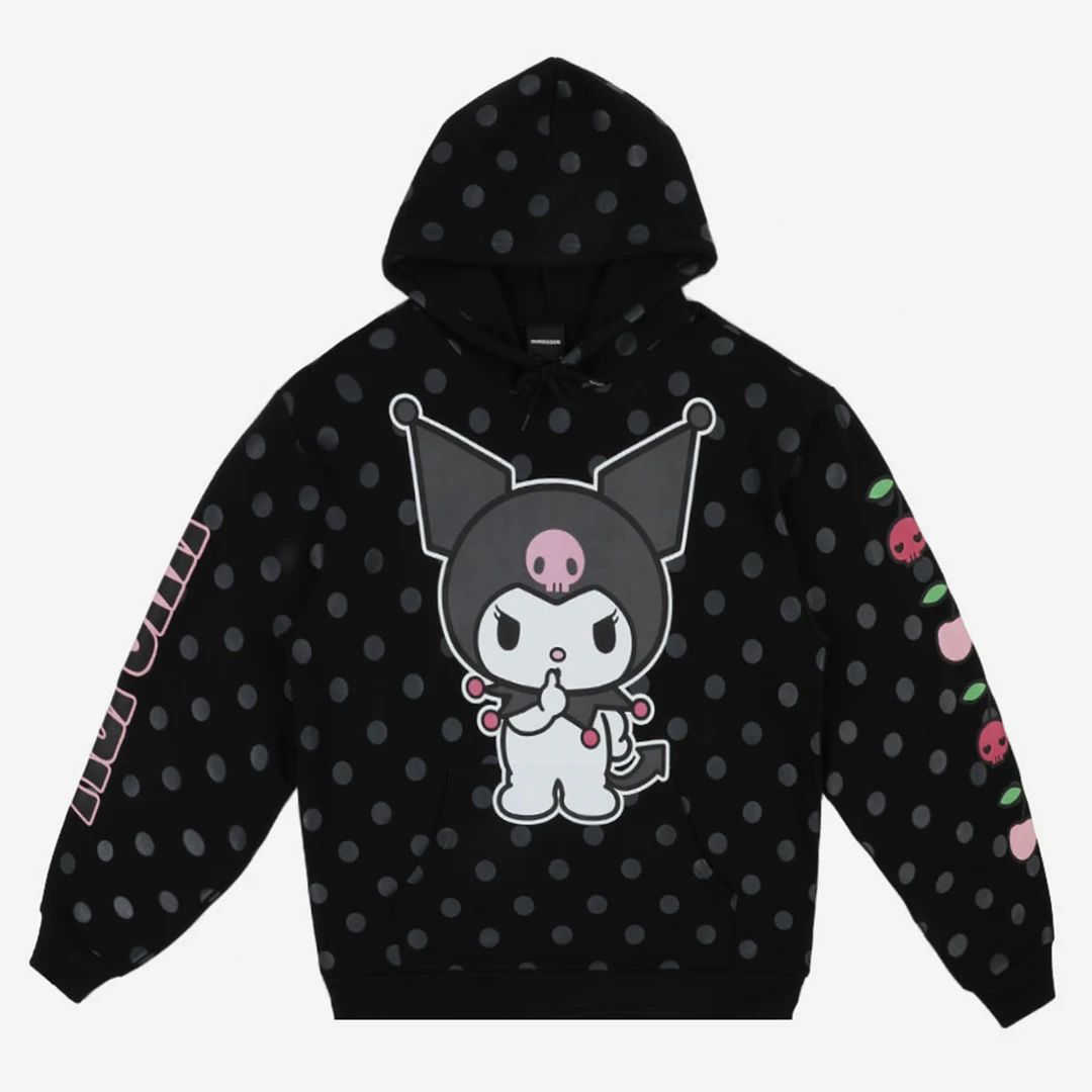 BIOWORLD Characters Kuromi X Dumbgood Polka Dot Hoodie 3 BIOWORLD Characters Kuromi X Dumbgood Polka Dot Hoodie