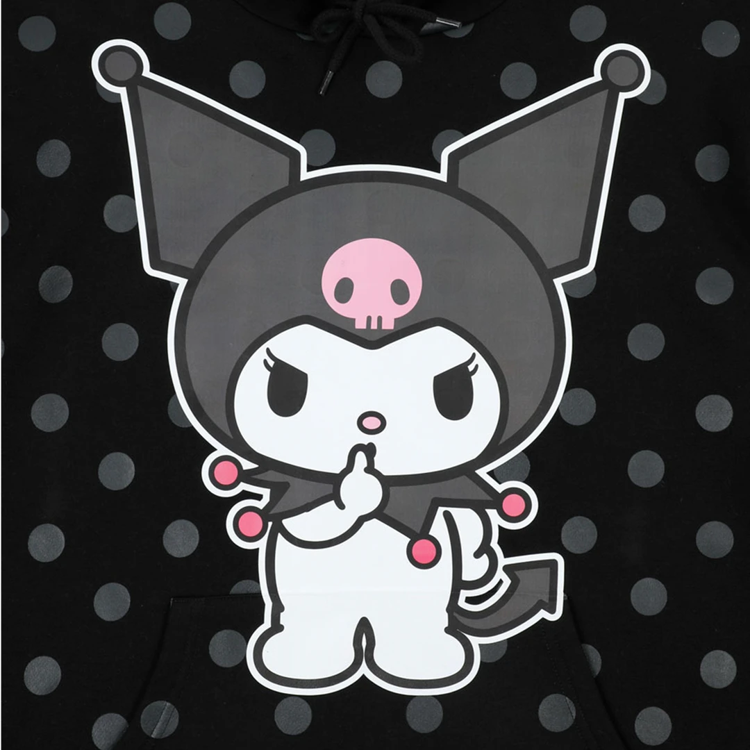 BIOWORLD Characters Kuromi X Dumbgood Polka Dot Hoodie 4 BIOWORLD Characters Kuromi X Dumbgood Polka Dot Hoodie