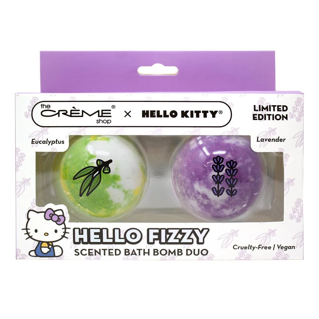 Hello Kitty X The Crème Shop Bath Bomb Duo (Eucalyptus & Lavender) 3 Hello Kitty X The Crème Shop Bath Bomb Duo (Eucalyptus & Lavender)