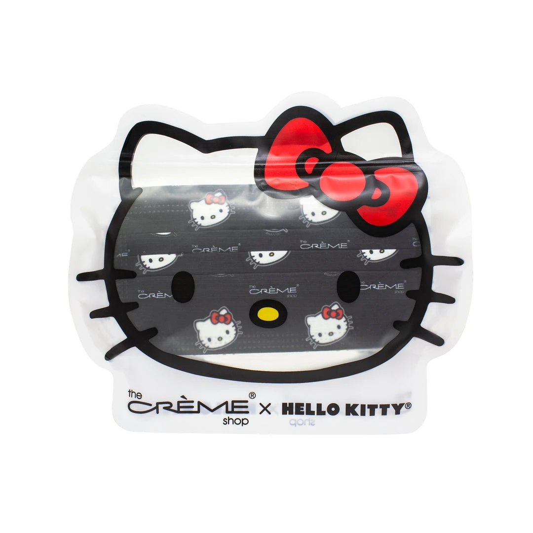 Characters Hello Kitty X The Crème Shop 3-Ply Disposable Face Mask (Classic Black, Pack Of 14) 4 Characters Hello Kitty X The Crème Shop 3-Ply Disposable Face Mask (Classic Black, Pack Of 14)