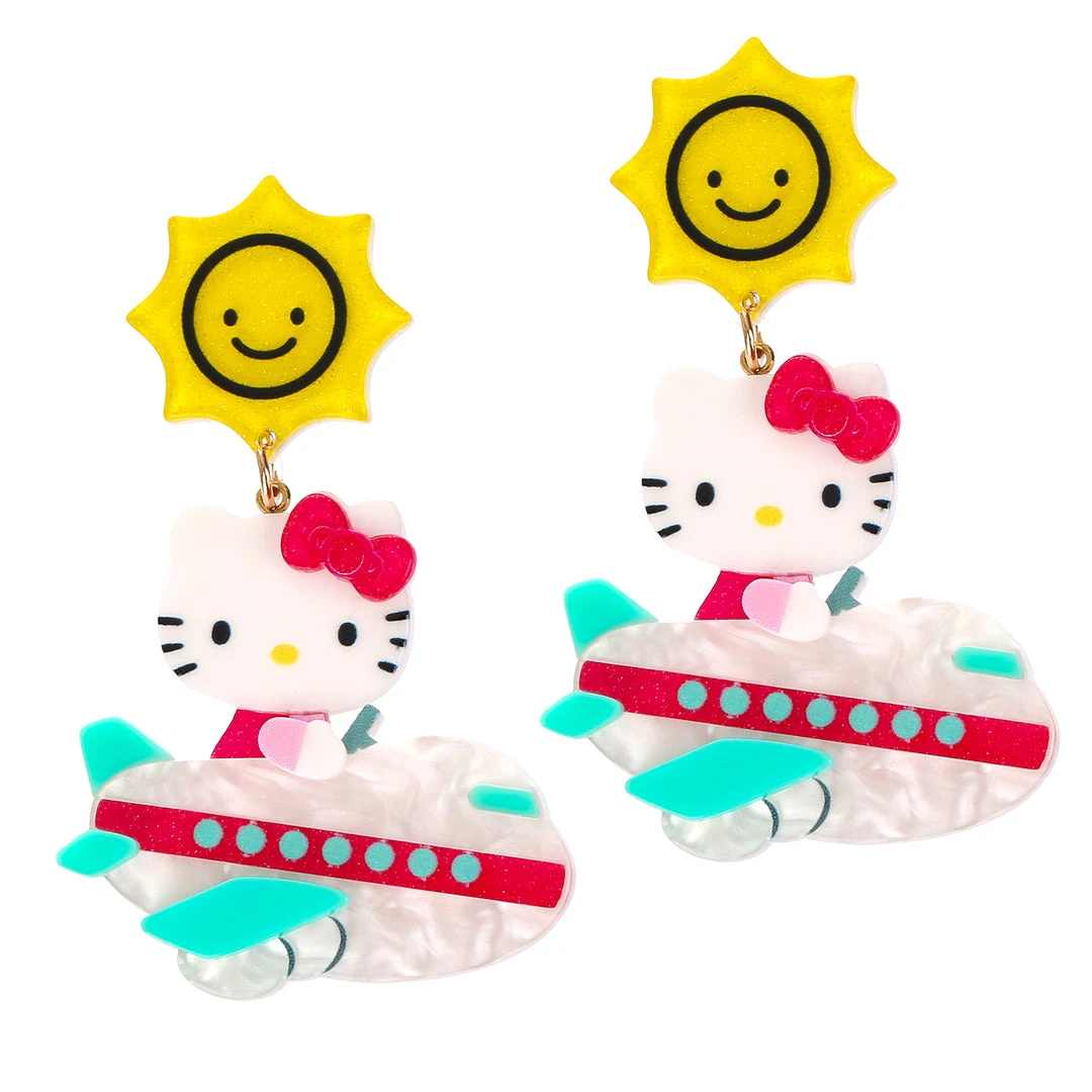 Hello Kitty Irregular Choice Airplane Earrings Characters 3 Hello Kitty Irregular Choice Airplane Earrings Characters