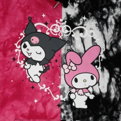 BIOWORLD Kuromi & My Melody X Dumbgood Split Tie-dye Hoodie