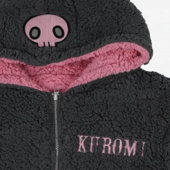 BIOWORLD Kuromi & My Melody X Dumbgood Reversible Sherpa Zip Hoodie 13 BIOWORLD Kuromi & My Melody X Dumbgood Reversible Sherpa Zip Hoodie