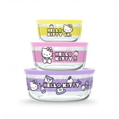 Instant Brands Characters Hello Kitty X Pyrex Glass Storage Containers (Set Of 3)