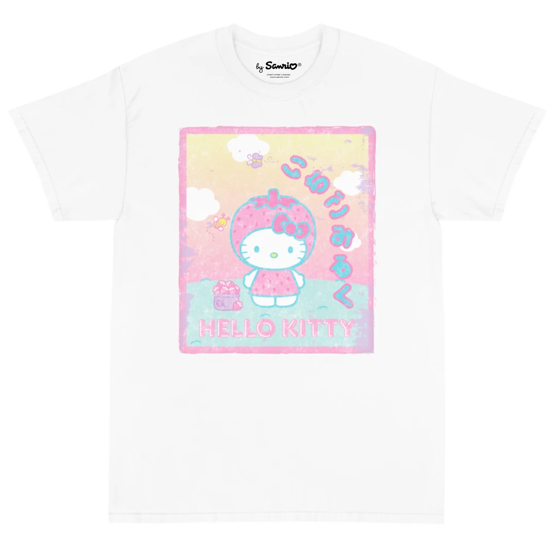Printful Hello Kitty Strawberry Milk Tee Characters 3 Printful Hello Kitty Strawberry Milk Tee Characters