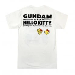 BIOWORLD Hello Kitty X Gundam Love & Peace Tee Characters