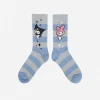 BIOWORLD Characters Kuromi & My Melody X Dumbgood Striped Socks
