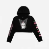BIOWORLD Kuromi X Dumbgood Cherries Crop Hoodie 1 BIOWORLD Kuromi X Dumbgood Cherries Crop Hoodie