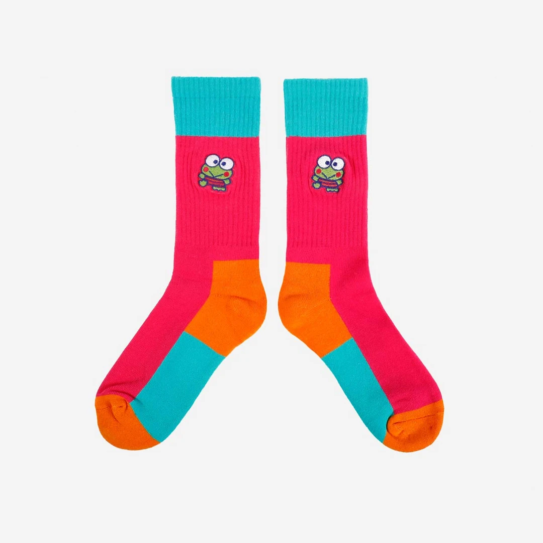 BIOWORLD Keroppi X Dumbgood Embroidered Socks 3 BIOWORLD Keroppi X Dumbgood Embroidered Socks