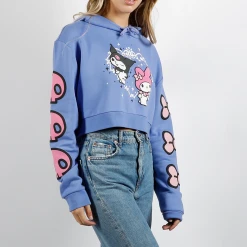 BIOWORLD Characters My Melody & Kuromi X Dumbgood Crop Hoodie