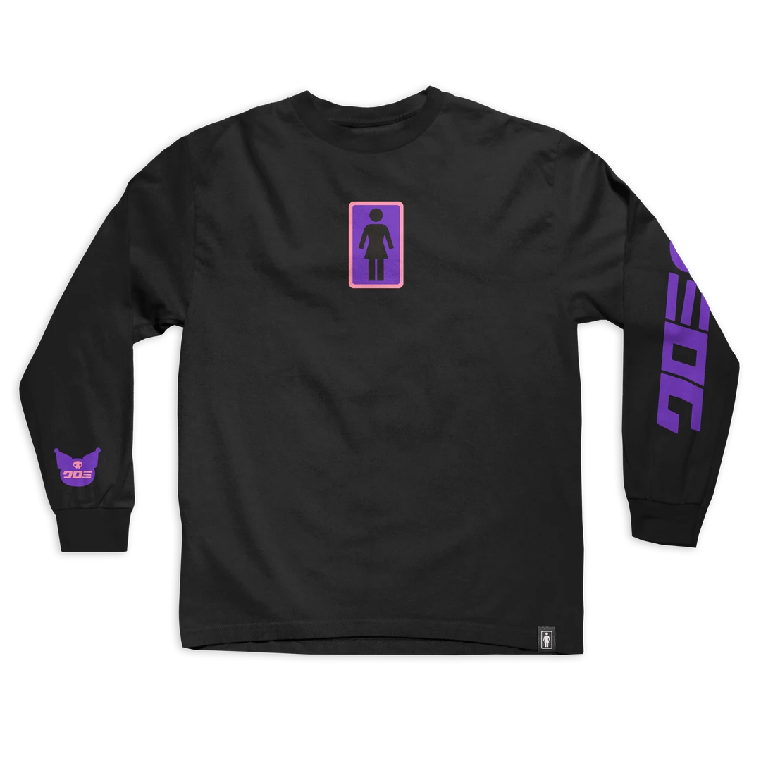 Girl Skateboards Characters Kuromi X GIRL Tokyo Speed Long Sleeve (Black) 3 Girl Skateboards Characters Kuromi X GIRL Tokyo Speed Long Sleeve (Black)