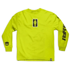 Girl Skateboards Badtz-maru X GIRL Tokyo Speed Long Sleeve (Acid Green) Characters