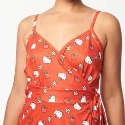 Hello Kitty X Unique Vintage Apple Wrap-Front Romper