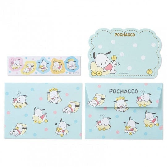 Japan Original Pochacco Gilded Message Card Set 4 Japan Original Pochacco Gilded Message Card Set