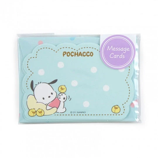 Japan Original Pochacco Gilded Message Card Set 3 Japan Original Pochacco Gilded Message Card Set