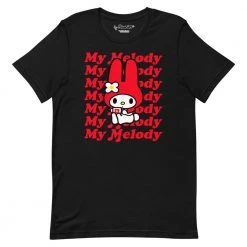 Printful My Melody Red Logo T-Shirt Black