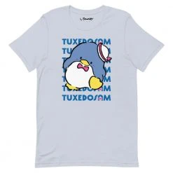 Printful Tuxedosam Watashi Wa T-Shirt Light Blue