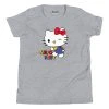 Printful Youth Hello Kitty Primary Logo T-Shirt Heather Gray
